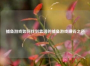 捕鱼游戏如何找到靠谱的捕鱼游戏赚钱之道