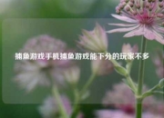 捕鱼游戏手机捕鱼游戏能下分的玩家不多