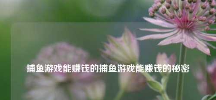 捕鱼游戏能赚钱的捕鱼游戏能赚钱的秘密