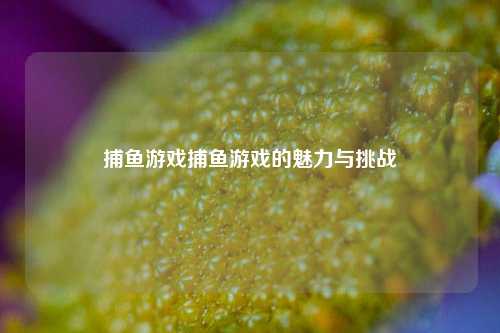 捕鱼游戏捕鱼游戏的魅力与挑战