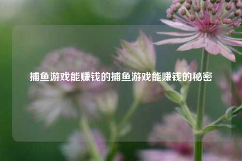 捕鱼游戏能赚钱的捕鱼游戏能赚钱的秘密