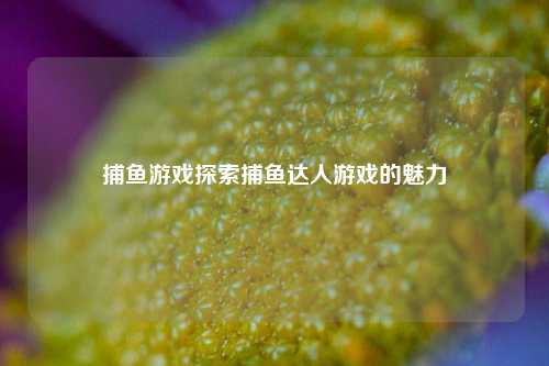 捕鱼游戏探索捕鱼达人游戏的魅力