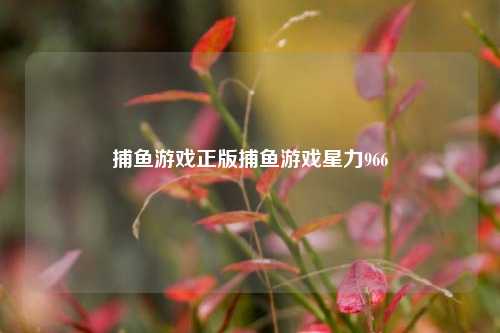 捕鱼游戏正版捕鱼游戏星力966