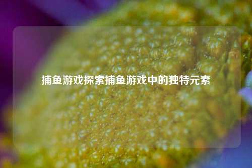 捕鱼游戏探索捕鱼游戏中的独特元素
