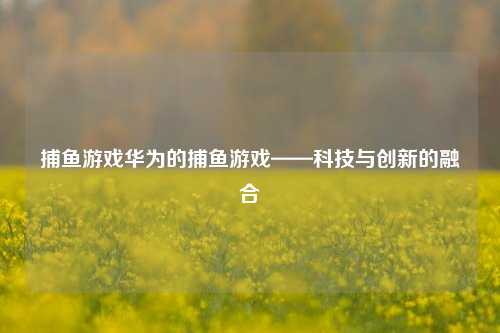 捕鱼游戏华为的捕鱼游戏——科技与创新的融合