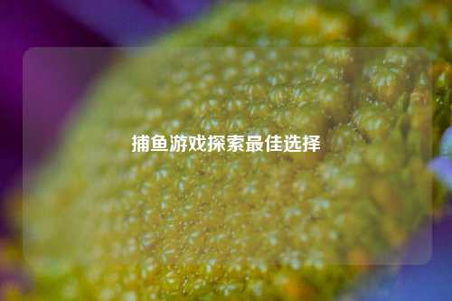 捕鱼游戏探索最佳选择