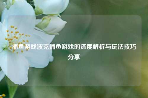 捕鱼游戏波克捕鱼游戏的深度解析与玩法技巧分享