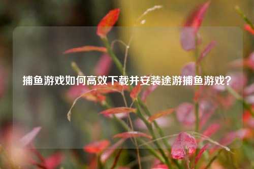 捕鱼游戏如何高效下载并安装途游捕鱼游戏？