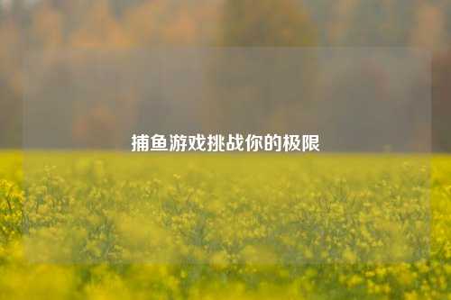 捕鱼游戏挑战你的极限