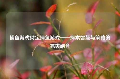 捕鱼游戏财宝捕鱼游戏——探索智慧与策略的完美结合