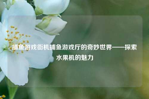 捕鱼游戏街机捕鱼游戏厅的奇妙世界——探索水果机的魅力