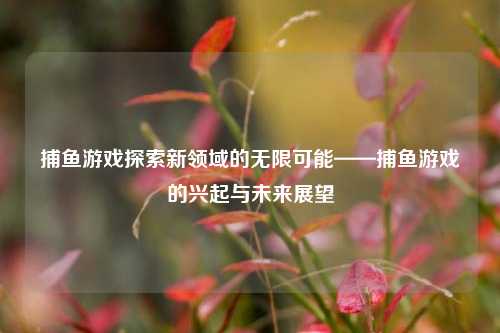 捕鱼游戏探索新领域的无限可能——捕鱼游戏的兴起与未来展望
