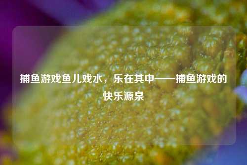 捕鱼游戏鱼儿戏水，乐在其中——捕鱼游戏的快乐源泉