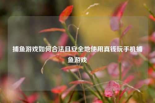 捕鱼游戏如何合法且安全地使用真钱玩手机捕鱼游戏